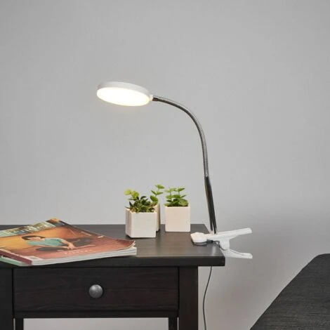 LED Lámpara De Pinza 'Milow' (Moderno) En Blanco Hecho De Plástico E.o. Para Salón & Comedor (1 Llama,) De Lindby Lámpara De Mesa, Lámpara De Mesa, Lámpara De Lectura 5 LED Lámpara De Pinza 'Milow' (Moderno) En Blanco Hecho De Plástico E.o. Para Salón & Comedor (1 Llama,) De Lindby Lámpara De Mesa, Lámpara De Mesa, Lámpara De Lectura - Imagen 3
