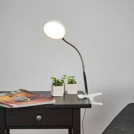 LED Lámpara De Pinza 'Milow' (Moderno) En Blanco Hecho De Plástico E.o. Para Salón & Comedor (1 Llama,) De Lindby Lámpara De Mesa, Lámpara De Mesa, Lámpara De Lectura 6 LED Lámpara De Pinza 'Milow' (Moderno) En Blanco Hecho De Plástico E.o. Para Salón & Comedor (1 Llama,) De Lindby Lámpara De Mesa, Lámpara De Mesa, Lámpara De Lectura - Imagen 4
