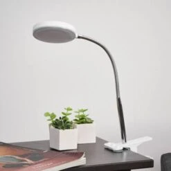 LED Lámpara De Pinza 'Milow' (Moderno) En Blanco Hecho De Plástico E.o. Para Salón & Comedor (1 Llama,) De Lindby Lámpara De Mesa, Lámpara De Mesa, Lámpara De Lectura 11 LED Lámpara De Pinza 'Milow' (Moderno) En Blanco Hecho De Plástico E.o. Para Salón & Comedor (1 Llama,) De Lindby Lámpara De Mesa, Lámpara De Mesa, Lámpara De Lectura -Trio Ventas 8110854 5