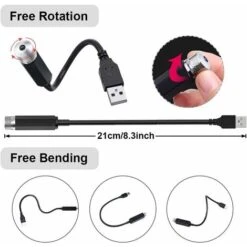 MINKUROW Led Proyector Cielo Estrellado Luz De Techo Decoración Del Coche Usb Interior Lámpara De Ambiente -Trio Ventas 81161913 3