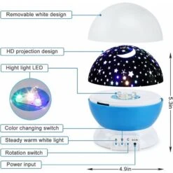 Mantian Star Sky Lamp LED Star Sky Lámpara De Proyección Mantian Star Night Light Lámpara De Proyección De Cielo Nocturno Giratoria -Trio Ventas 81286425 4