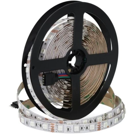 Jandei - Kit Tira LED RGB Bobina 5 MTS IP20 Para Interior SMD5050, Incluye Mando A Distancia Y Transformador. Potencia 14,4W/M. Base Adhesiva 3M 4 Jandei - Kit Tira LED RGB Bobina 5 MTS IP20 Para Interior SMD5050, Incluye Mando A Distancia Y Transformador. Potencia 14,4W/M. Base Adhesiva 3M - Imagen 2