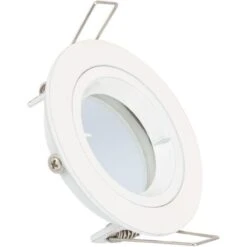Aro Downlight Circular Blanco Para Bombilla LED GU10 / GU5.3 Corte Ø 65 Mm Blanco.