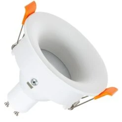 Aro Downlight Circular Luz Indirecta Blanco Para Bombilla LED GU10 / GU5.3 Corte Ø 70 Mm Blanco