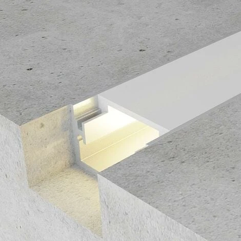 Perfil Aluminio Fat Sin Alas Para Suelo 2 Metros Opal IluminaShop 3 Perfil Aluminio Fat Sin Alas Para Suelo 2 Metros Opal IluminaShop