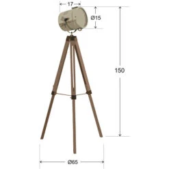 Lámpara De Pie BRONZE 5W, Blanco Cálido -Trio Ventas 85737551 4