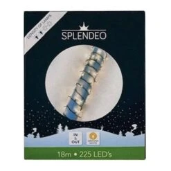 Medium Density Lightchain - 225 Leds - Color Naranja Pálido (arizona White) - Cable Verde - 18 M - Longitud Hasta La 1ª Bombilla: 3 M - Transformador