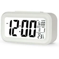 Reloj Despertador Digital LCD Sin Tictac, Reloj Despertador De Pantalla Grande Con Luz, Fecha, Calendario, Temperatura, Repetición, Dormitorio, Hogar Y Oficina