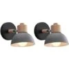 2 PCS Lámparas De Pared Retro Hierro Forjado E27 Iluminación Industrial Aplique De Pared Interior Dormitorio Salón Pasillo Ø15cm 1 2 PCS Lámparas De Pared Retro Hierro Forjado E27 Iluminación Industrial Aplique De Pared Interior Dormitorio Salón Pasillo Ø15cm -Trio Ventas 89604239 1