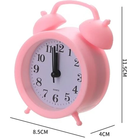 Despertador Twin Bell - Rosa 4 Despertador Twin Bell - Rosa - Imagen 2