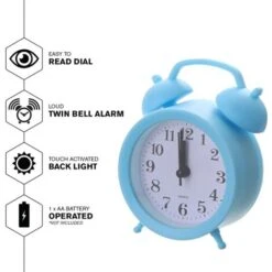 Despertador Twin Bell - Azul 9 Despertador Twin Bell - Azul -Trio Ventas 90009202 3