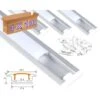 Jandei 4 1m Perfil Aluminio Tira Led Empotrar Tapa Redondeada Traslúcida 24,5x17,5mm -Trio Ventas 90520827 1