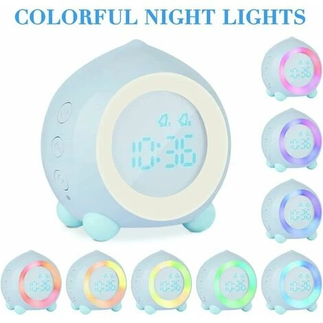 LITZEE Despertador Con Luz Para Niños, Despertador Con Luz LED Para Niños, Para Niñas, Niños, Lámpara Digital, Despertador, Luz Nocturna, Volumen Ajustable, Snooze, Carga USB, Despertador Con Alarmas 7 LITZEE Despertador Con Luz Para Niños, Despertador Con Luz LED Para Niños, Para Niñas, Niños, Lámpara Digital, Despertador, Luz Nocturna, Volumen Ajustable, Snooze, Carga USB, Despertador Con Alarmas - Imagen 5