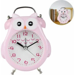 Alarma Silenciosa Que No Hace Tictac Con Luz Nocturna Y Función De Repetición, Funciona Con Pilas Y Es Fácil De Configurar, Bonito Reloj Decorativo Con Forma De Búho Para La Habitación De Las Niñas.