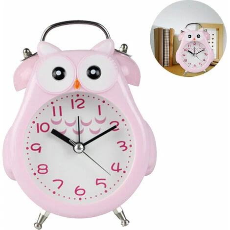Alarma Silenciosa Que No Hace Tictac Con Luz Nocturna Y Función De Repetición, Funciona Con Pilas Y Es Fácil De Configurar, Bonito Reloj Decorativo Con Forma De Búho Para La Habitación De Las Niñas. 3 Alarma Silenciosa Que No Hace Tictac Con Luz Nocturna Y Función De Repetición, Funciona Con Pilas Y Es Fácil De Configurar, Bonito Reloj Decorativo Con Forma De Búho Para La Habitación De Las Niñas.
