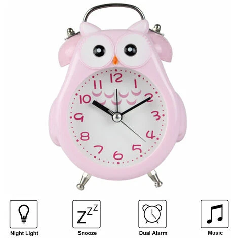 Alarma Silenciosa Que No Hace Tictac Con Luz Nocturna Y Función De Repetición, Funciona Con Pilas Y Es Fácil De Configurar, Bonito Reloj Decorativo Con Forma De Búho Para La Habitación De Las Niñas. 4 Alarma Silenciosa Que No Hace Tictac Con Luz Nocturna Y Función De Repetición, Funciona Con Pilas Y Es Fácil De Configurar, Bonito Reloj Decorativo Con Forma De Búho Para La Habitación De Las Niñas. - Imagen 2