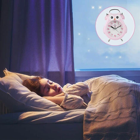 Alarma Silenciosa Que No Hace Tictac Con Luz Nocturna Y Función De Repetición, Funciona Con Pilas Y Es Fácil De Configurar, Bonito Reloj Decorativo Con Forma De Búho Para La Habitación De Las Niñas. 5 Alarma Silenciosa Que No Hace Tictac Con Luz Nocturna Y Función De Repetición, Funciona Con Pilas Y Es Fácil De Configurar, Bonito Reloj Decorativo Con Forma De Búho Para La Habitación De Las Niñas. - Imagen 3