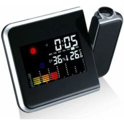 Despertador LCD Reloj Radiocontrolado Despertador LED Radiocontrolado Snooze Alarma Reloj De Mesa Con Proyección
