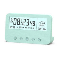 Reloj Inteligente Reloj Despertador Digital Luminoso Multifunción Con Pantalla De Fecha De Temperatura Reloj Despertador Silencioso Aqua