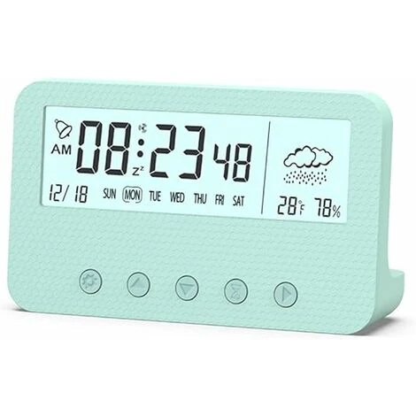 Reloj Inteligente Reloj Despertador Digital Luminoso Multifunción Con Pantalla De Fecha De Temperatura Reloj Despertador Silencioso Aqua 5 Reloj Inteligente Reloj Despertador Digital Luminoso Multifunción Con Pantalla De Fecha De Temperatura Reloj Despertador Silencioso Aqua - Imagen 3
