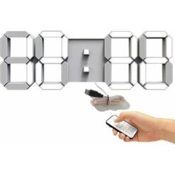 Reloj De Pared Digital LED 3D, Súper Digital, Control Remoto, Temporizador Digital Grande, Adecuado Para Almacén/oficina/hogar/sala De Estar/escuela