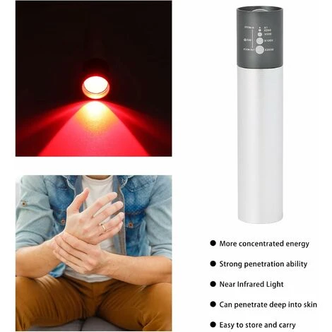 Luz De Terapia Infrarroja Roja, Lámpara De Terapia Infrarroja Portátil Máquina De Dispositivo De Terapia De Luz Roja Para Aliviar El Dolor Relajación Muscular 4 Luz De Terapia Infrarroja Roja, Lámpara De Terapia Infrarroja Portátil Máquina De Dispositivo De Terapia De Luz Roja Para Aliviar El Dolor Relajación Muscular - Imagen 2