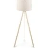 Lámpara De Pie Con 70% MDF / 30% PVC FABRIC Color Crema Roble -Trio Ventas 94368175 1