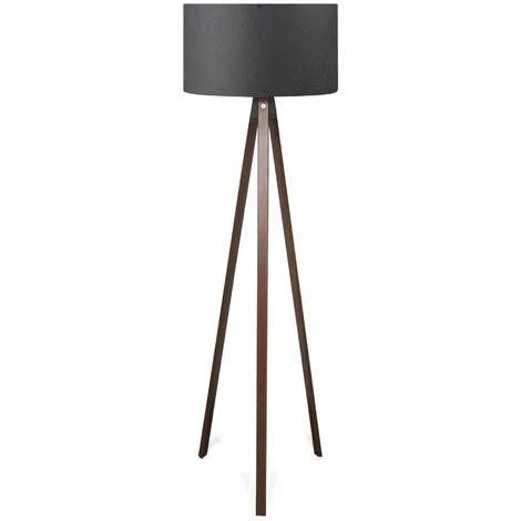 Lámpara De Pie Con 100% MDF Color Antracita 3 Lámpara De Pie Con 100% MDF Color Antracita