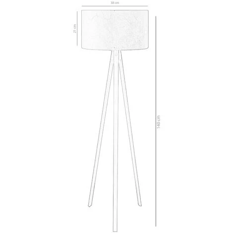 Lámpara De Pie Con 100% MDF Color Antracita 4 Lámpara De Pie Con 100% MDF Color Antracita - Imagen 2