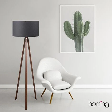 Lámpara De Pie Con 100% MDF Color Antracita 5 Lámpara De Pie Con 100% MDF Color Antracita - Imagen 3