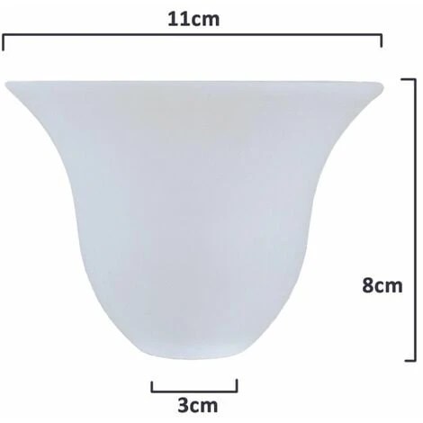 Tulipa De Cristal CARLA 8x11cm Mate Apertura 3cm 7 Tulipa De Cristal CARLA 8x11cm Mate Apertura 3cm - Imagen 5