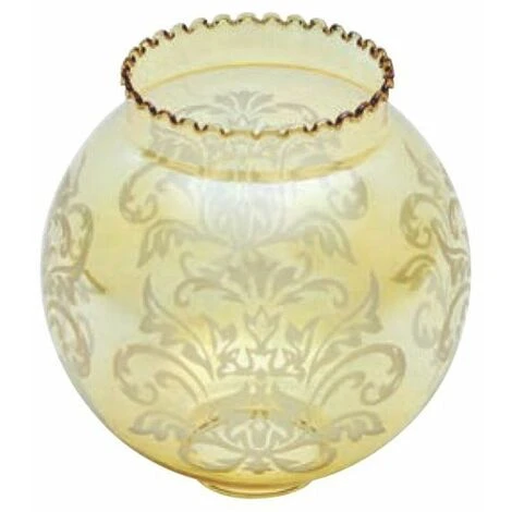 Tulipa De Cristal AMBAR Con Dos Bocas 14cm Boca 5cm 3 Tulipa De Cristal AMBAR Con Dos Bocas 14cm Boca 5cm