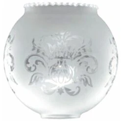 Tulipa De Cristal Bola Dos Bocas Mate 16cm Boca 5,3cm