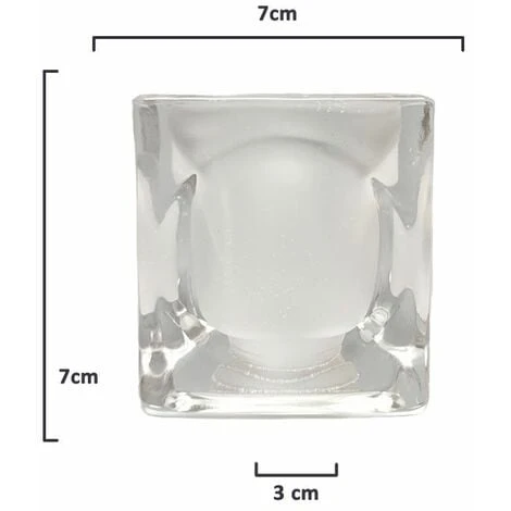 Tulipa De Cristal CUBO 7x7cm Apertura 3cm Mate 5 Tulipa De Cristal CUBO 7x7cm Apertura 3cm Mate - Imagen 3