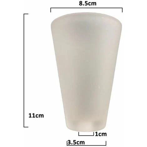 Tulipa De Cristal LISA 11x8,5cm Con Apertura 1cm 4 Tulipa De Cristal LISA 11x8,5cm Con Apertura 1cm - Imagen 2