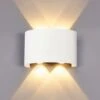 Aplique De Pared LED Blanco Cálido De 4W Lámpara De Pared Para Exteriores Lámpara De Pared De Diseño LED Impermeable Para Interiores IP65 Aplique De Pared Moderno Con Efecto De Luz Hacia Arriba Y Haci -Trio Ventas 95510805 1