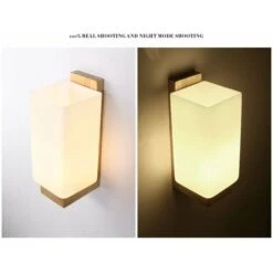 Apliques De Luz De Pared LED Lámpara De Pared De Madera Para Interiores Lámpara De Luz Cálida Para Dormitorio Sala De Estar Oficina Pasillo (bombilla No Incluida) -Trio Ventas 95778749 4