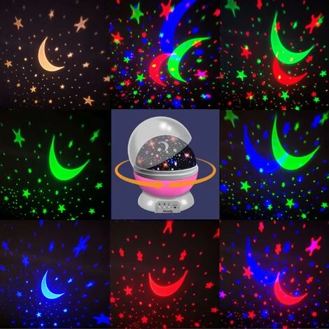 Luz De Noche De Estrella De Proyección, Luz De Noche Para Niños, Rotación De 360 °, Luz De Noche Para Bebé, Proyección De Techo, Lámpara De Proyector Para Niños, 8 Modos De Color, Regalo Para Bebé, Na 6 Luz De Noche De Estrella De Proyección, Luz De Noche Para Niños, Rotación De 360 °, Luz De Noche Para Bebé, Proyección De Techo, Lámpara De Proyector Para Niños, 8 Modos De Color, Regalo Para Bebé, Na - Imagen 4