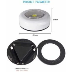 Luz De Noche LED De Piezas, Lámpara LED Táctil Adhesiva Con Interruptor, Lámpara De Gabinete Autoadhesiva, Lámpara De Gabinete De Cocina COB, Lámpara Adhesiva De Gabinete De Cocina 9 Luz De Noche LED De Piezas, Lámpara LED Táctil Adhesiva Con Interruptor, Lámpara De Gabinete Autoadhesiva, Lámpara De Gabinete De Cocina COB, Lámpara Adhesiva De Gabinete De Cocina -Trio Ventas 97022790 3