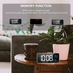 Reloj Despertador Digital Con Gran Pantalla LED De Temperatura, Reloj De Cabecera Con 13 Sonidos De Alarma, Puerto De Carga USB, Atenuador De Brillo Ajustable De 4 Niveles, Repetición, Alarma De Espej 11 Reloj Despertador Digital Con Gran Pantalla LED De Temperatura, Reloj De Cabecera Con 13 Sonidos De Alarma, Puerto De Carga USB, Atenuador De Brillo Ajustable De 4 Niveles, Repetición, Alarma De Espej -Trio Ventas 97080495 5