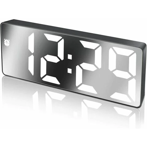 Reloj Despertador Digital, Pantalla LED Grande, Reloj De Superficie De Espejo Con Función De Repetición Y Brillo, Conexión De Carga USB Ajustable, Reloj Despertador Para Dormitorio, Oficina, 3 Reloj Despertador Digital, Pantalla LED Grande, Reloj De Superficie De Espejo Con Función De Repetición Y Brillo, Conexión De Carga USB Ajustable, Reloj Despertador Para Dormitorio, Oficina,