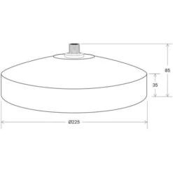 BASE Baround Pie Acero Lacado Negro Ø225mm -Trio Ventas 9761415 5