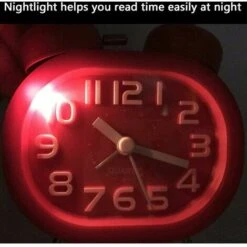 Reloj Despertador De Cuarzo Silencioso Retro, Reloj Despertador Matutino, Reloj Analógico De Viaje Junto A La Cama, Reloj Despertador De Metal Con Campana Doble, Reloj Despertador Para Niños Con Bater -Trio Ventas 99827369 5