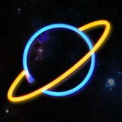 LED Planeta Luz De Neón Nube Relámpago Aplique De Pared Decoración De Pared Batería / USB Alimentado Iluminación Interior Lámparas De Mesa Para El Hogar Niños Dormitorio Bar Decoración De Pared Planet