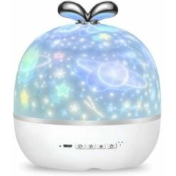 Lámpara De Proyector Para Niños, Proyector De Luz Nocturna Para Bebés Con Rotación De 360 ° LED 6 Tema Luz Nocturna Proyección De Cielo Estrellado 6 Modos Luz De Proyector De Techo Dormitorio Para Niñ
