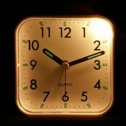 Reloj Despertador Analógico Silencioso Sin Tictac, Despertador Suave, Pitidos, Aumento De Volumen, Repetición Y Funciones De Luz Que Funciona Con Pilas, Ajuste Fácil, Blanco -Trio Ventas 99829785 4