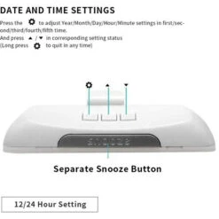 Despertador Activado Por Voz Pantalla Digital LED Con Botón De Repetición Separado Configuración De 12/24 Horas Recargable Por USB Para Viajes Dormitorio Oficina (Verde) -Trio Ventas 99835784 5