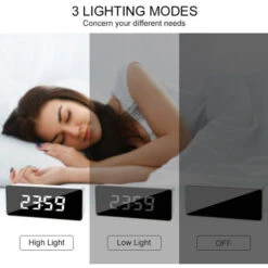 Despertador Digital Despertador De Escritorio Despertador Con Espejo LED Despertadores Pantalla De Temperatura (Blanco) 11 Despertador Digital Despertador De Escritorio Despertador Con Espejo LED Despertadores Pantalla De Temperatura (Blanco) -Trio Ventas 99835981 5